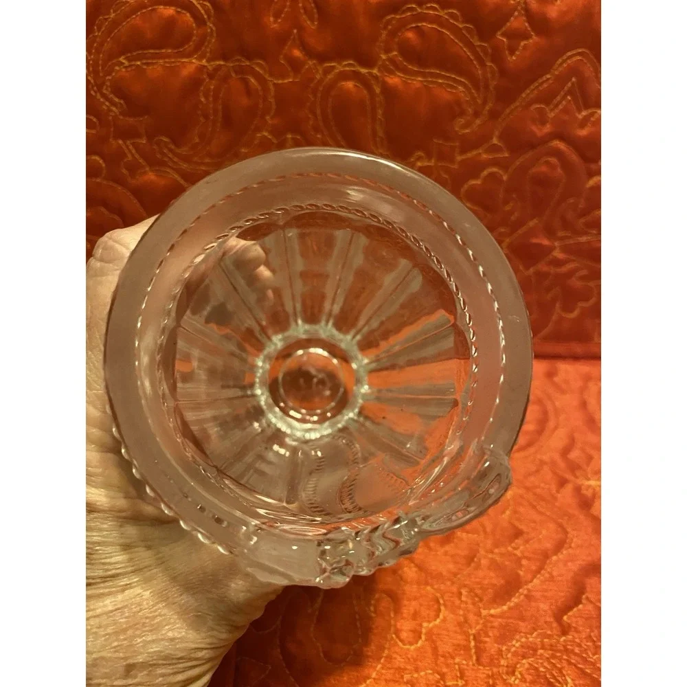 Vintage Evita Merci Cherie Collection  Vase Germany 24% Lead Crystal‎ Ribbon Bow